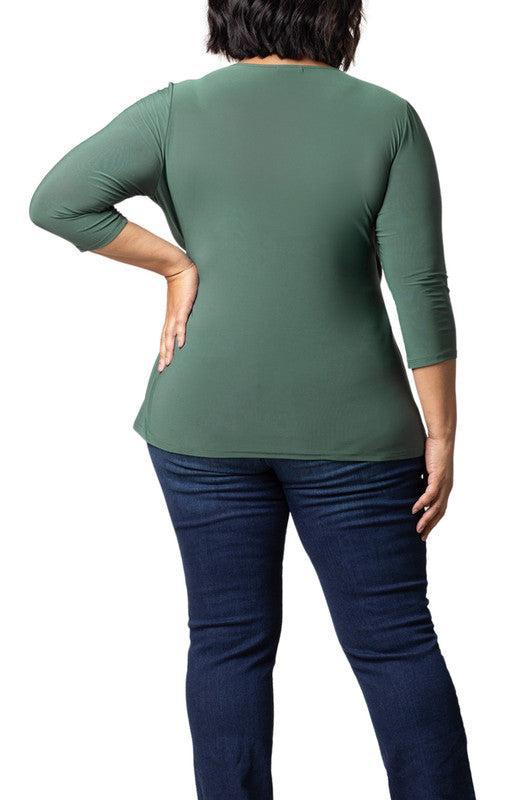 Femme Fatale Faux Wrap Top - Plus Product Image