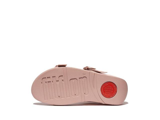 FitFlop Lulu Adjustable Metallic-Leather Slides (Rose ) Women's Sandals Product Image