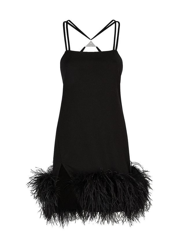 Womens Feather-Hem Minidress Product Image