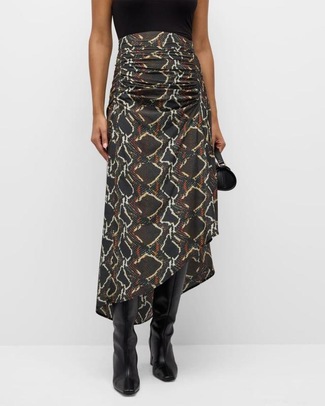 Alessandra Ruched Midi Skirt Product Image