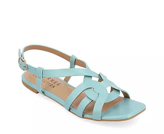 Journee Collection Alorra Womens Strappy Sandals Blue Product Image