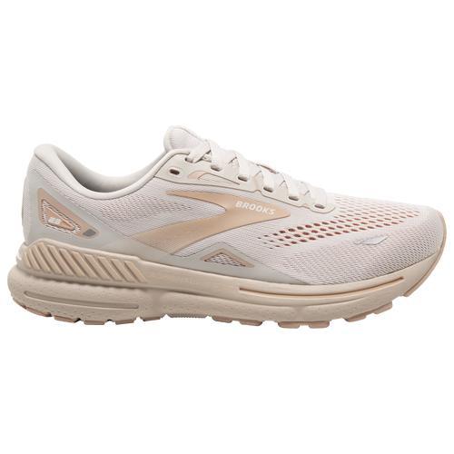 Brooks Womens Brooks Adrenaline GTS 23 - Womens Shoes White/Oyster Product Image