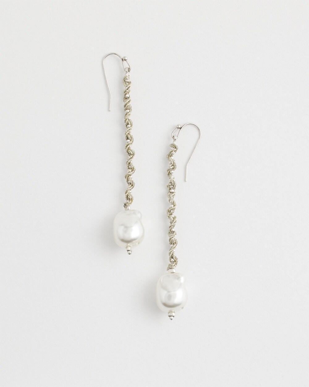 Faux Pearl Drop Earrings   Chico's - Silver - Women Product Image