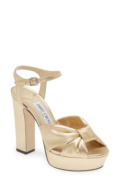 Womens Core Heloise 120MM Metallic Leather Platform Sandals Product Image