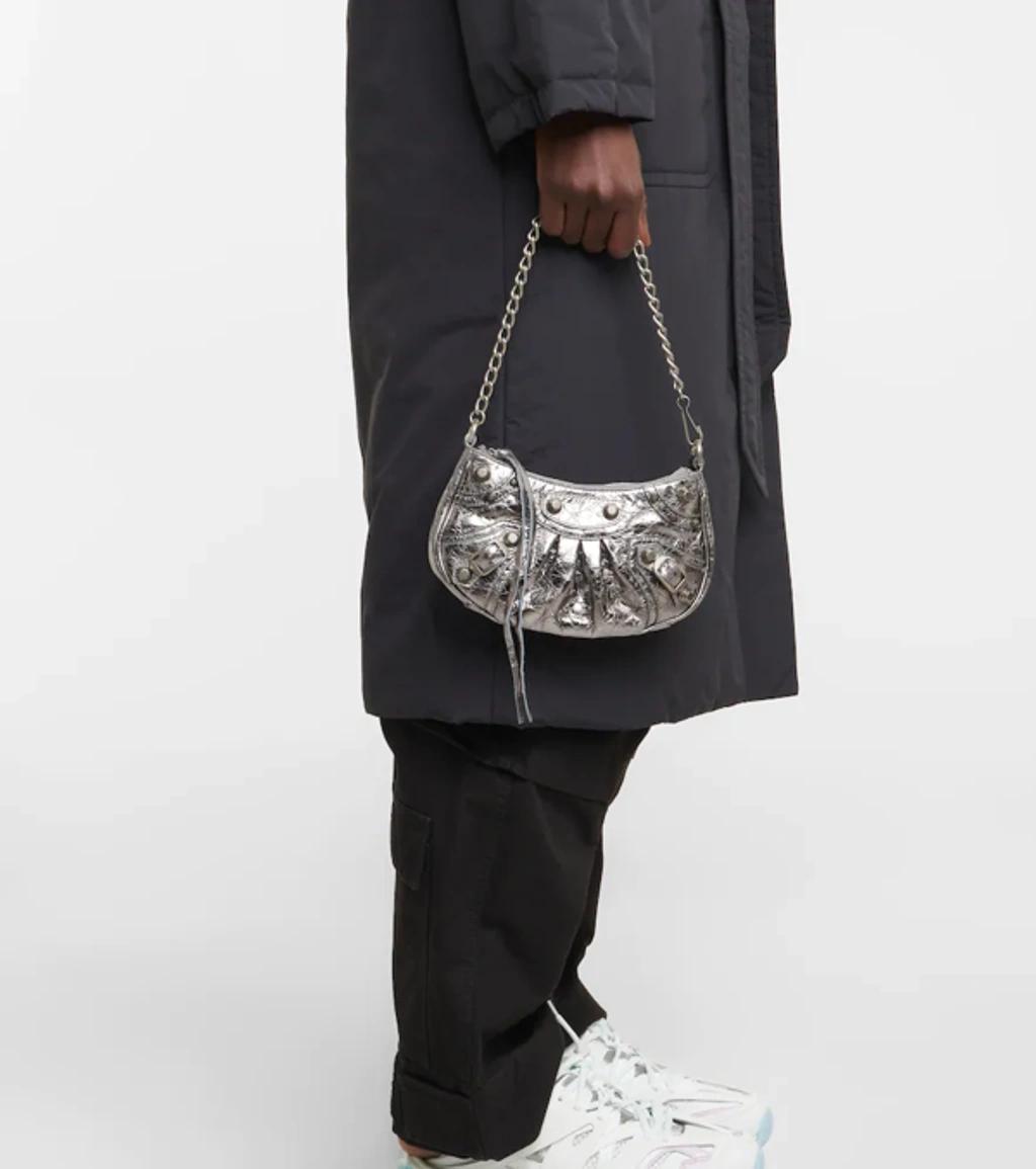 BALENCIAGA Le Cagole Mini  Metallic Leather Purse Product Image