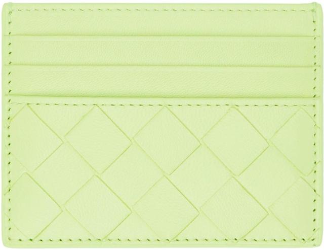 BOTTEGA VENETA Green Intrecciato Card Holder Product Image