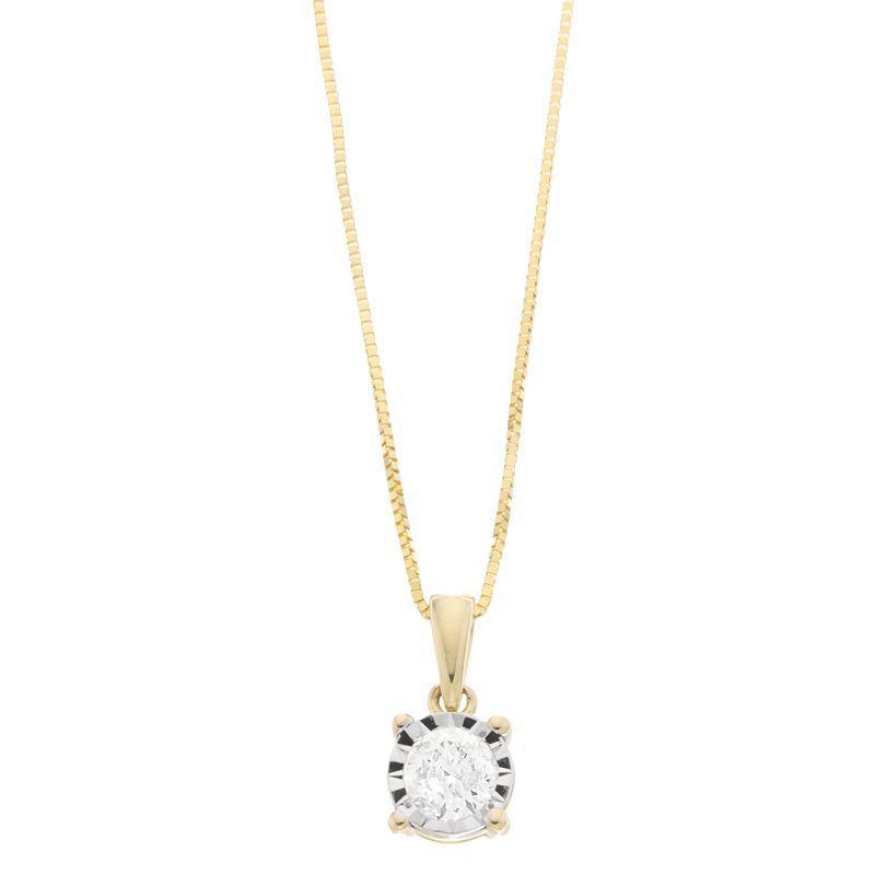 10k Gold 1/3 Carat T.W. Diamond Pendant Necklace, Womens Yellow Product Image