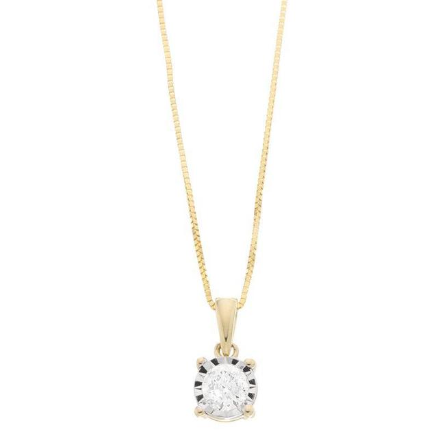 10k Gold 1/3 Carat T.W. Diamond Pendant Necklace, Womens Yellow Product Image