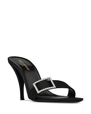 Womens Simone Mules In Satin Crepe Product Image