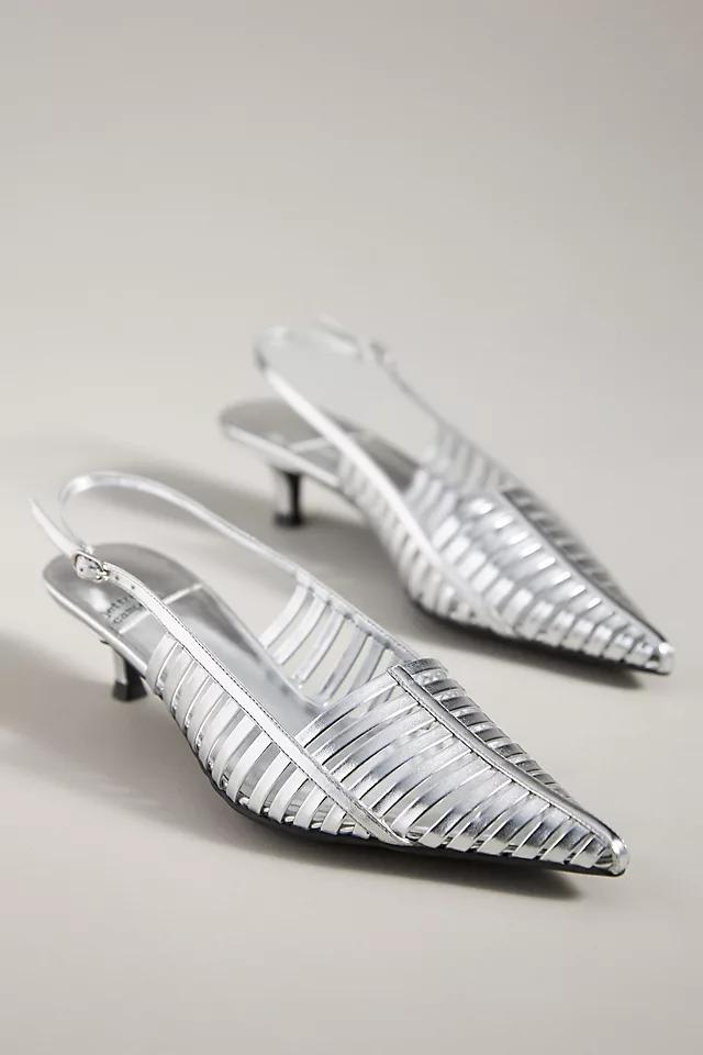 Jeffrey Campbell Striper Slingback Heels Product Image