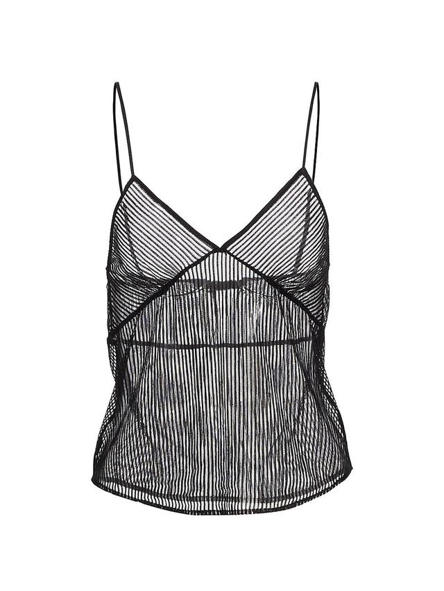 Womens Striped Lace Cami Product Image
