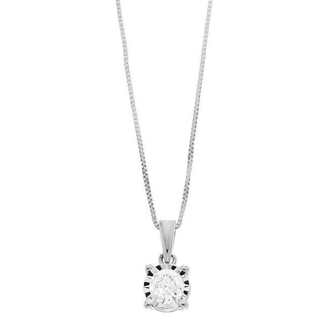 10k Gold 1/3 Carat T.W. Diamond Pendant Necklace, Womens White Product Image