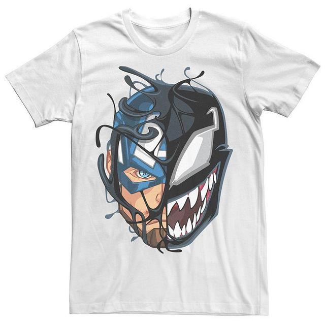 Mens Marvel Captain America Venom Split Face Tee Product Image