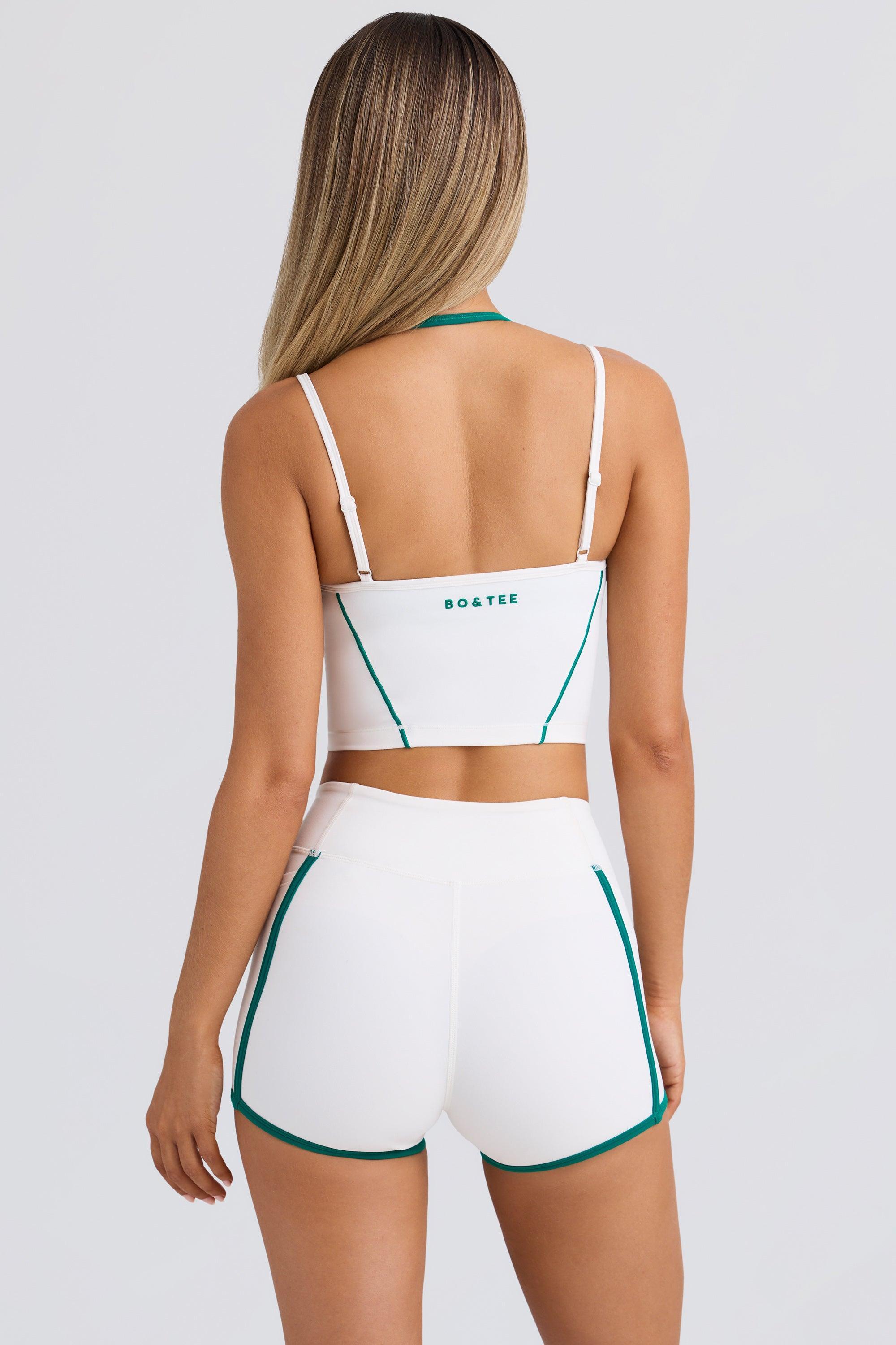 Soft Active Mini Shorts in White Product Image