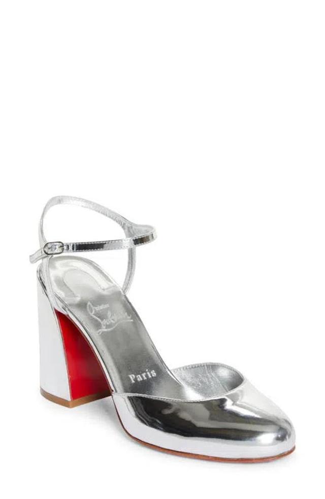 Jane Quarter Strap Pump In Silver/lin Silver Product Image