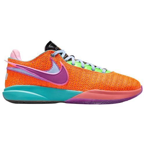 Nike Mens LeBron James Nike Lebron XX - Mens Basketball Shoes White/Orange/Multi Product Image