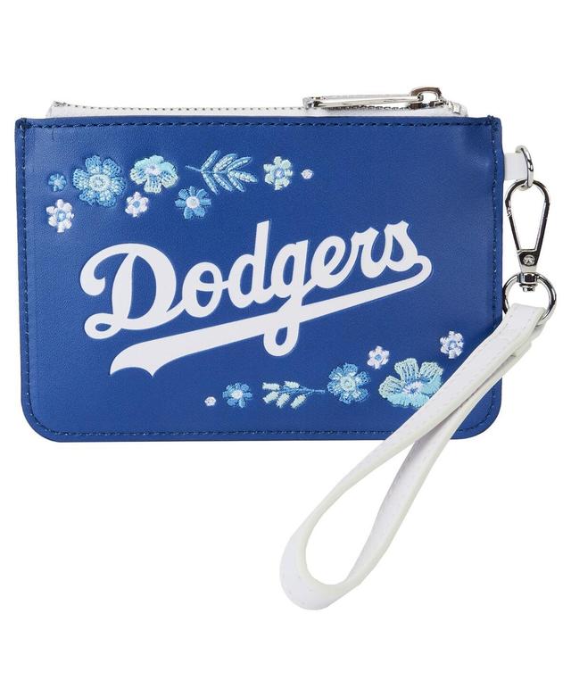 Womens Loungefly Los Angeles Dodgers Floral Wrist Clutch Product Image