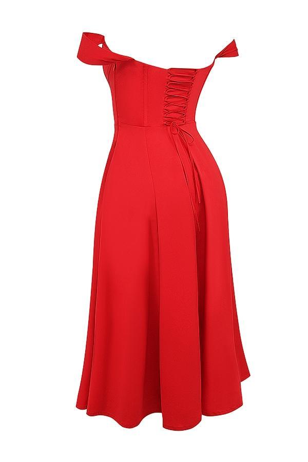 Saira Scarlet Midi Sundress Product Image