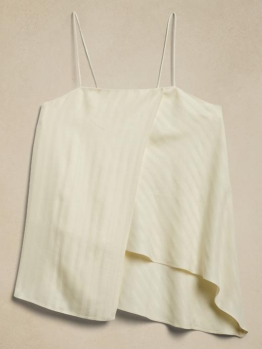 Stripe Viscose-Linen Asymmetrical Tank Product Image