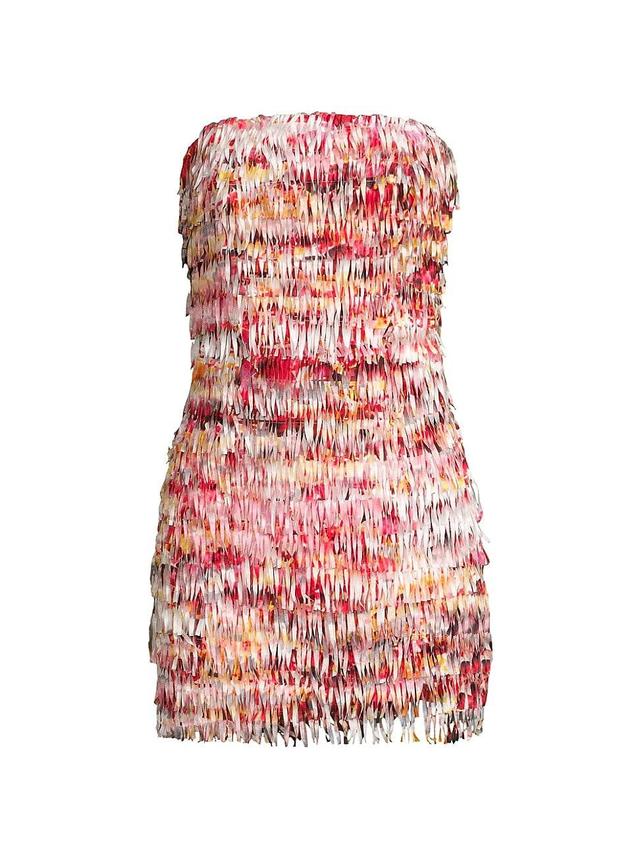 Womens Penumbra Crepe Fringe Minidress Product Image