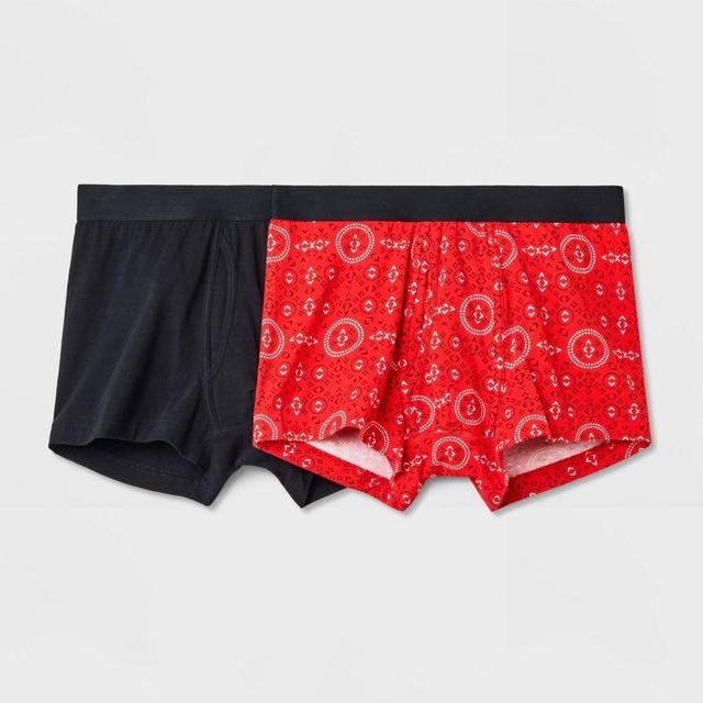 Mens Bandana Trunks 2pk - Goodfellow & Co Red Product Image