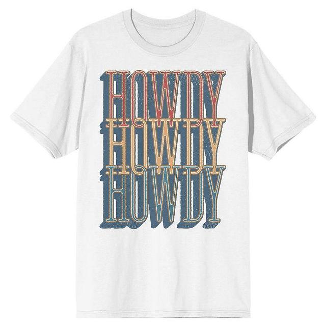 Mens Multicolor Howdy Howdy Howdy Graphic Tee Product Image