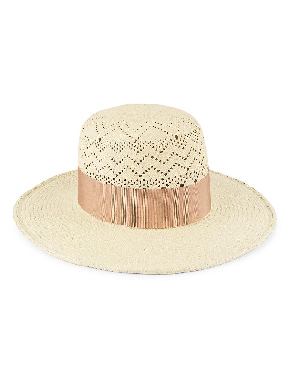 Womens Gabrielle Crochet Straw Panama Hat Product Image