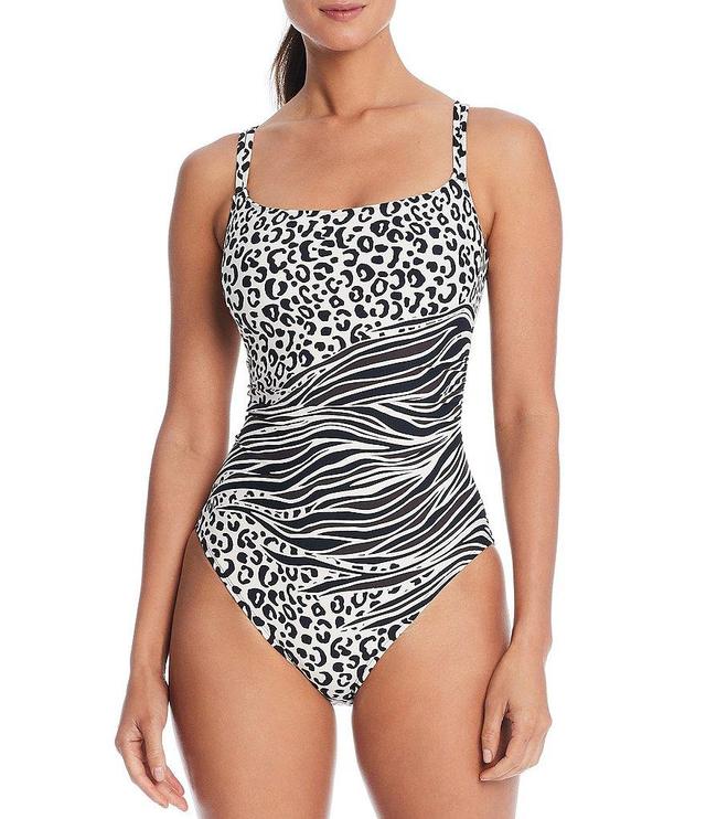 Bleu Rod Beattie Animal Instinct Scoop Neck Floating Underwire One Piece Swimsuit Product Image