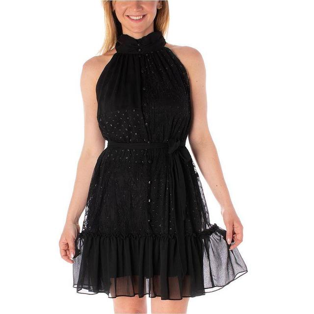 Womens Taylor Dress Fit & Flare Mini Dress Black Product Image