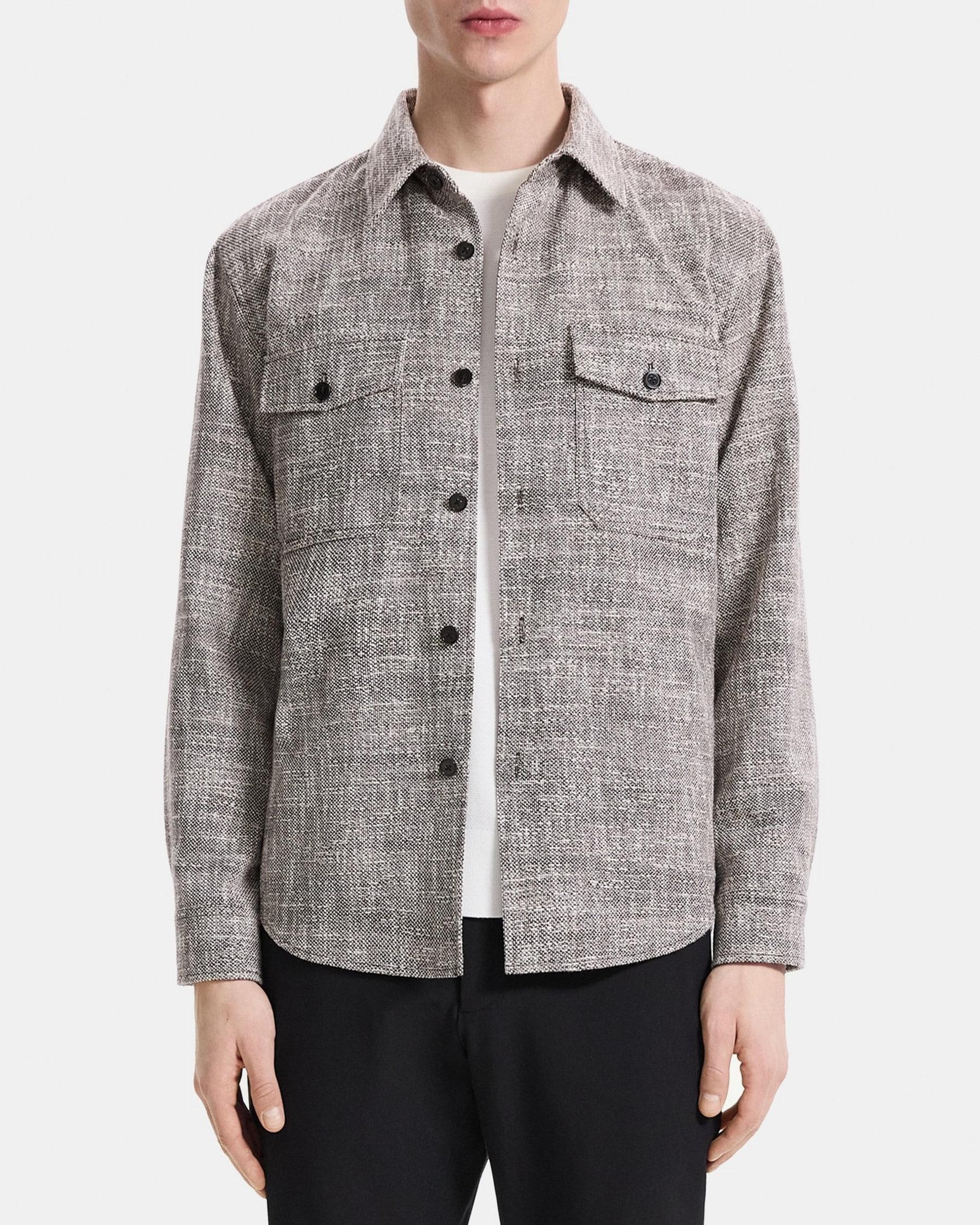 Shirt Jacket in Cotton-Blend Tweed Product Image