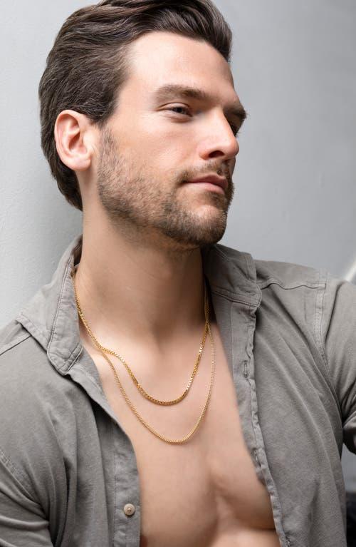 Bony Levy Mens 14K Gold Box Chain Necklace Product Image