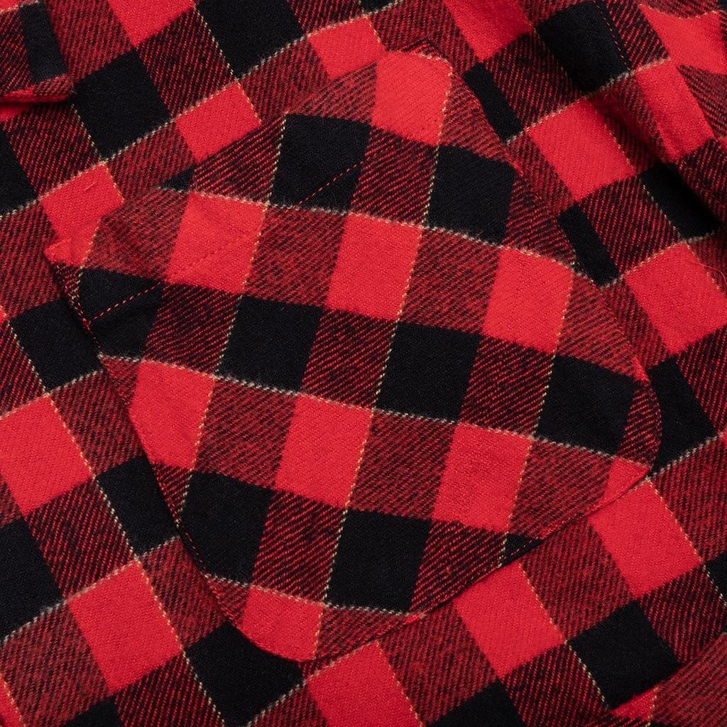 6 Pocket Flannel Shirt - Red/Black Male Product Image