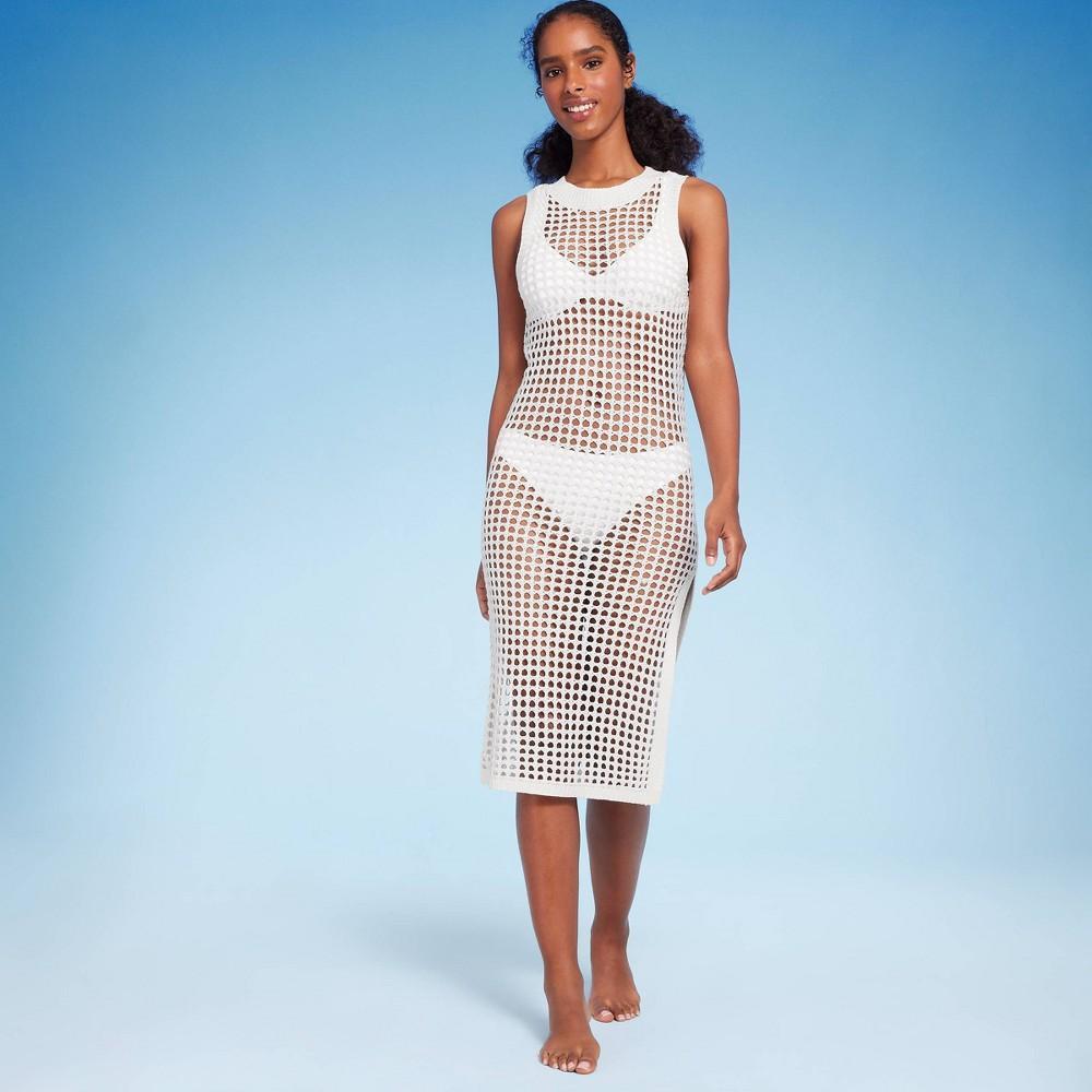 Womens Crochet Cover Up Midi Dress - Shade & Shore L Product Image