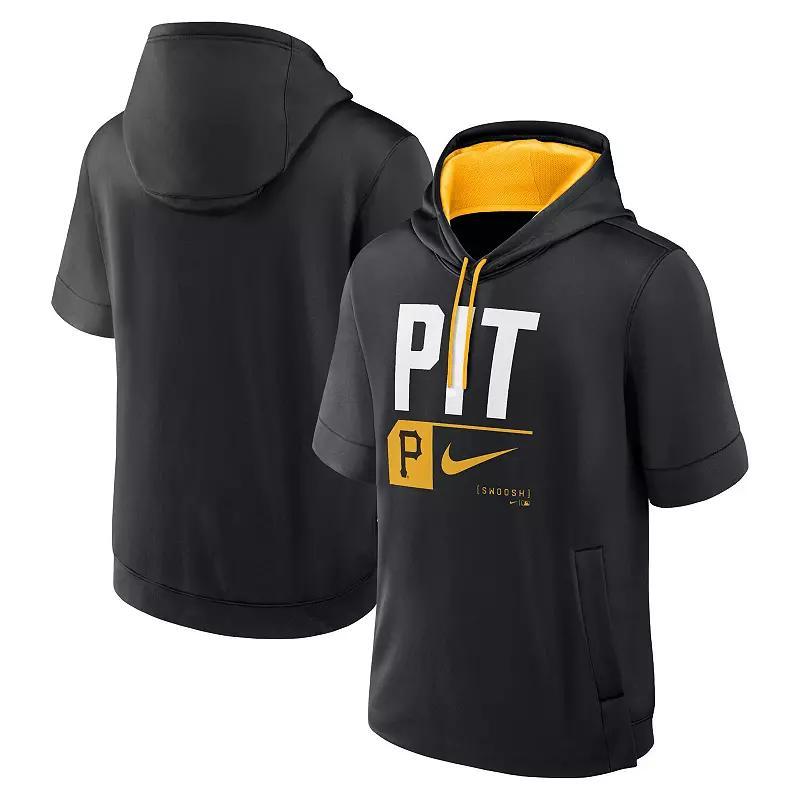 Pittsburgh Pirates Tri Code Lockup Nike Men's MLB Short-Sleeve Pullover Hoodie Product Image