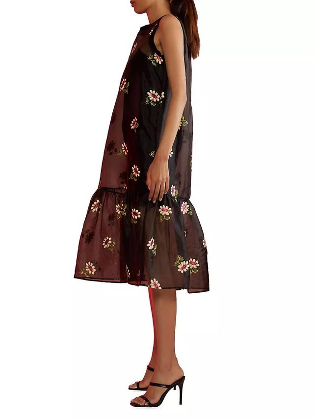 Floral Organza Midi-Dress Product Image