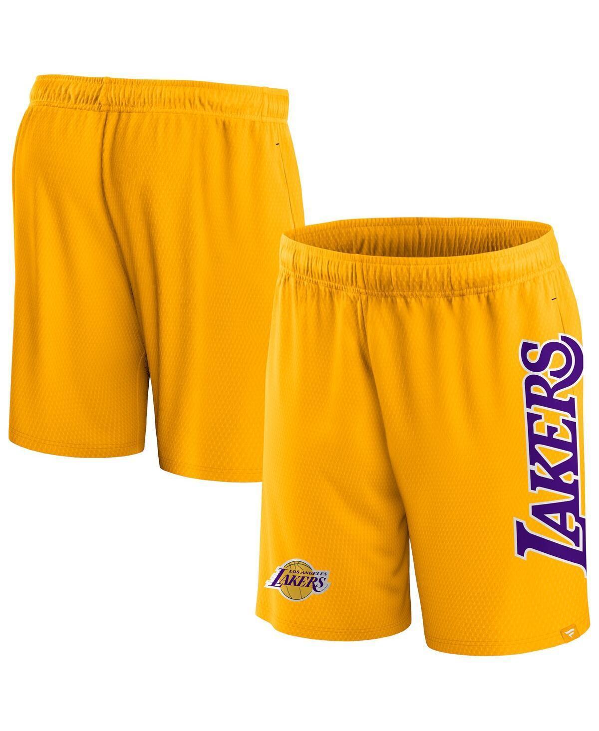 Mens Fanatics Gold Los Angeles Lakers Post Up Mesh Shorts Product Image