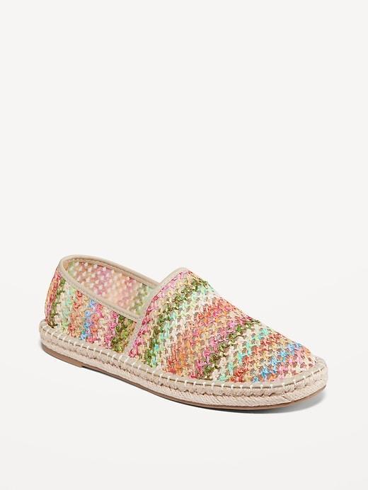 Woven Espadrille Flats Product Image