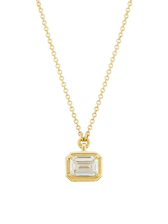 Womens Allure 18K Yellow Gold & 0.75 TCW Lab-Grown Diamond Pendant Necklace Product Image