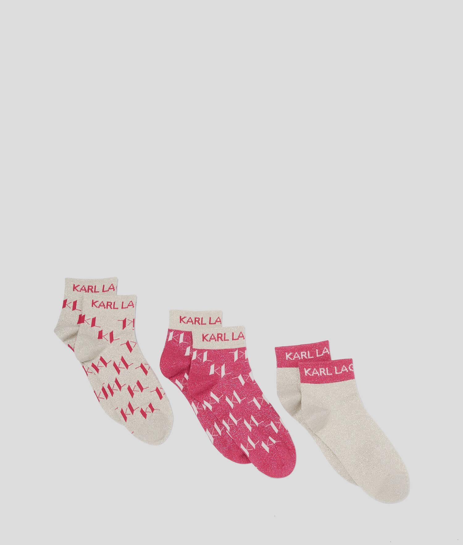 K/MONOGRAM SHORT SOCKS - 3 PACK Product Image