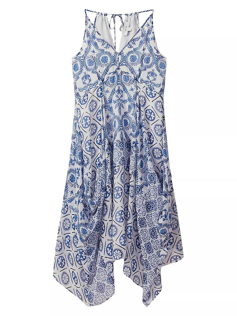 Tiller Printed Asymmetric Midi-Dress Product Image