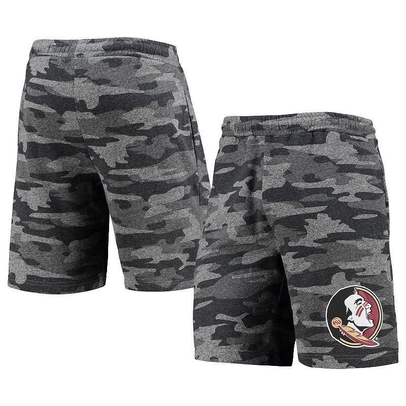 Mens Concepts Sport Charcoal/Gray Florida State Seminoles Camo Backup Terry Jam Lounge Shorts Product Image