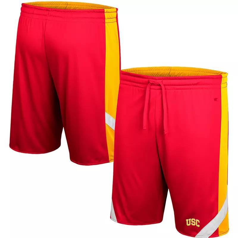 Mens Colosseum Cardinal and Gold Usc Trojans Am I Wrong Reversible Shorts - Cardinal Product Image