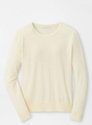 Peter Millar Womens Excursionist Flex Crew | Color: Ivory | Size: XL Product Image