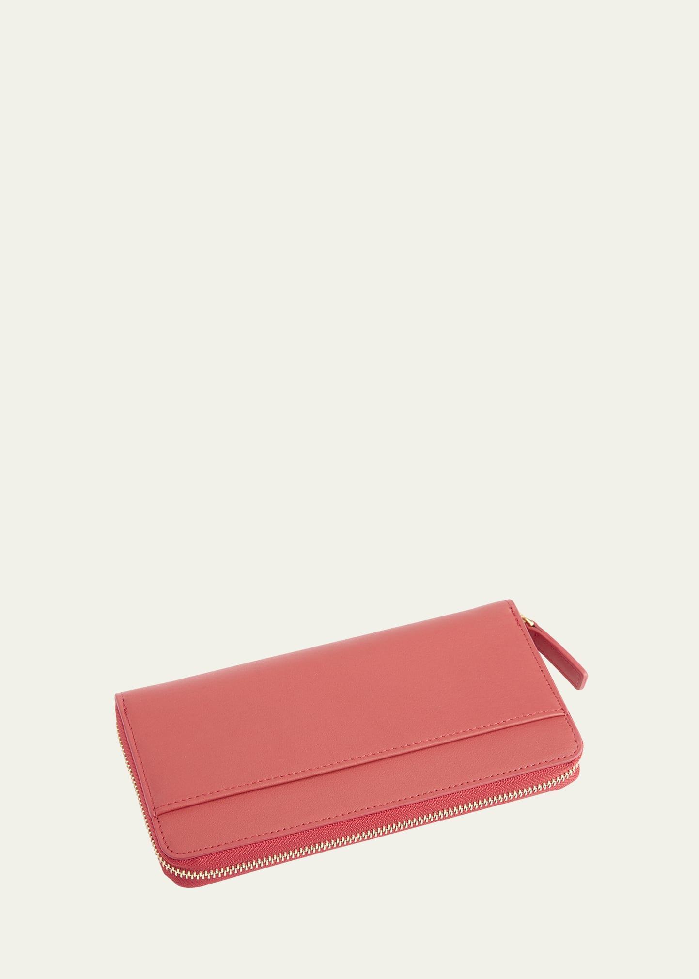 Womens RFID-Blocking Zip-Around Leather Wallet Product Image