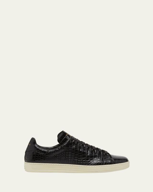 Mens Warwick Croc-Printed Low-Top Sneakers Product Image