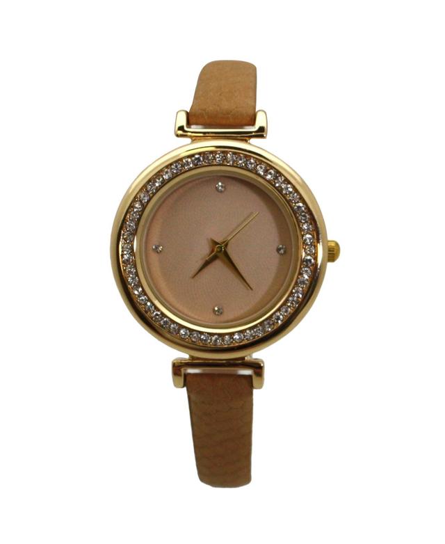 Olivia Pratt Soft Leather Solid Colors and Rhinestones Women Watch Product Image