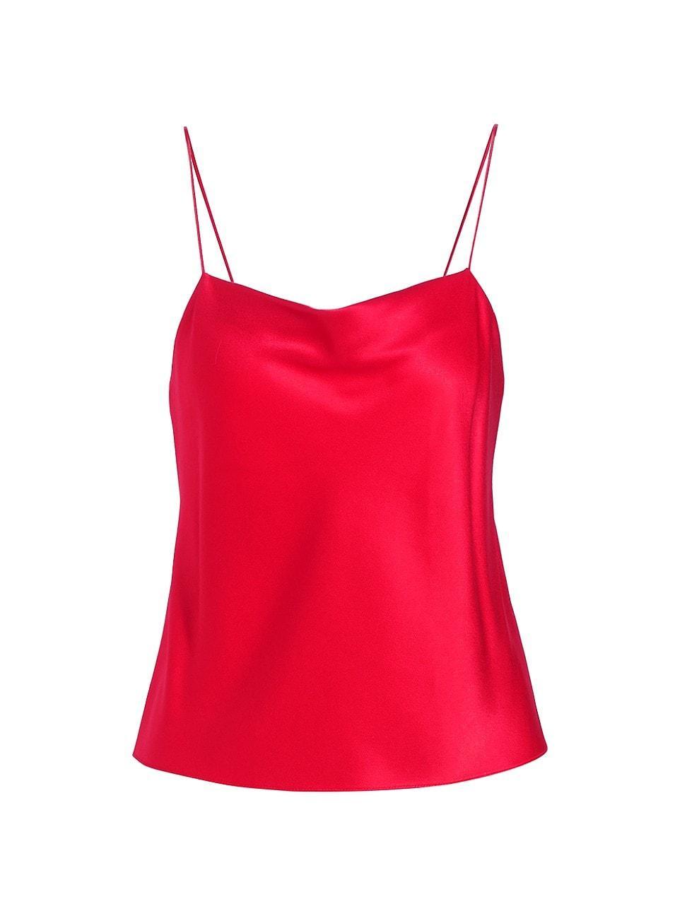 Womens Harmon Draped Satin Tank Top product image