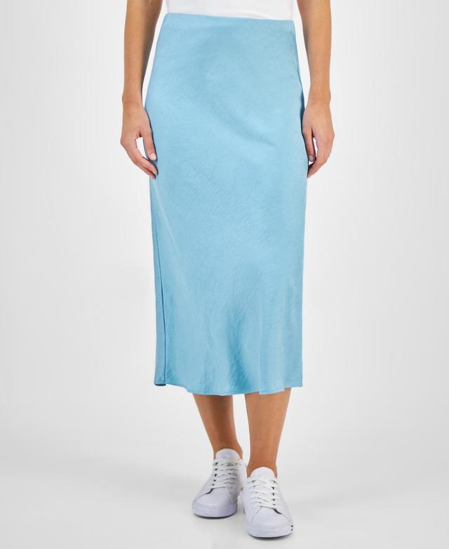 Tommy Hilfiger Womens Pull-On Midi Slip Skirt Product Image