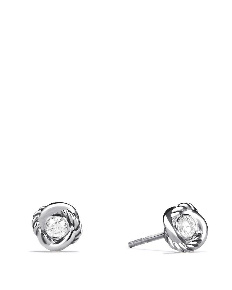 Womens Infinity Earrings with Diamonds Product Image