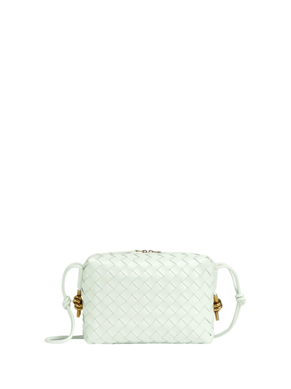 Loop Mini Intrecciato Leather Shoulder Bag In Glacier/muse/brass Product Image